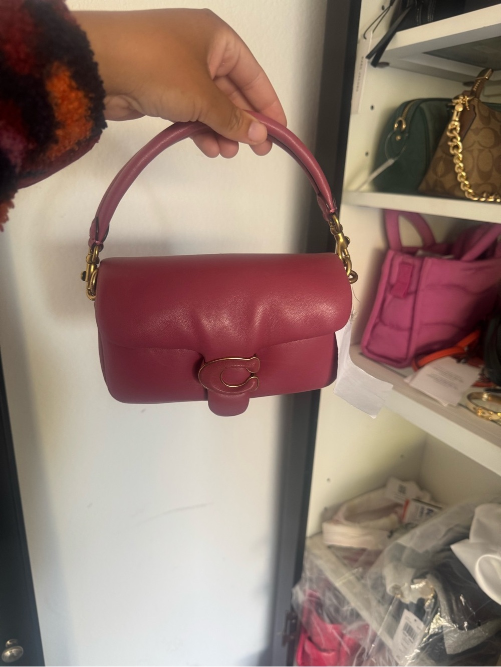 Coach Mini Top-Handle Bag in Berry